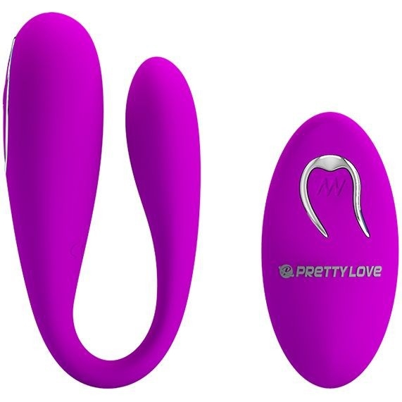 Вибратор для двоих "Pretty Love Algernon" на дистанционном управлении, фиолетовый 
